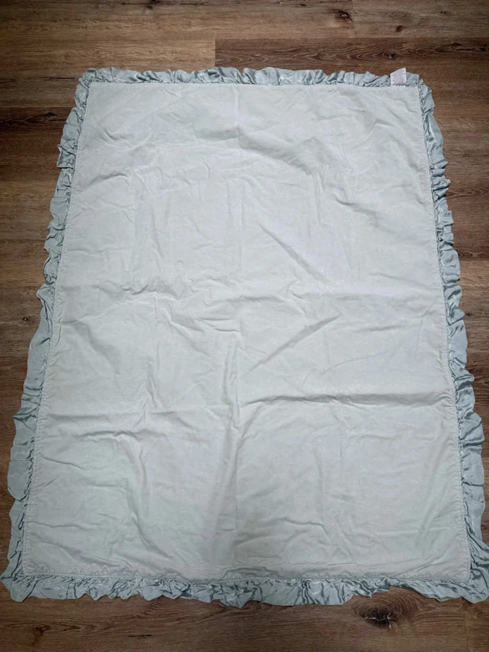 Restoration Hardware baby & child Velvet & Satin Ruffle Edge Baby Blanket 38”x50